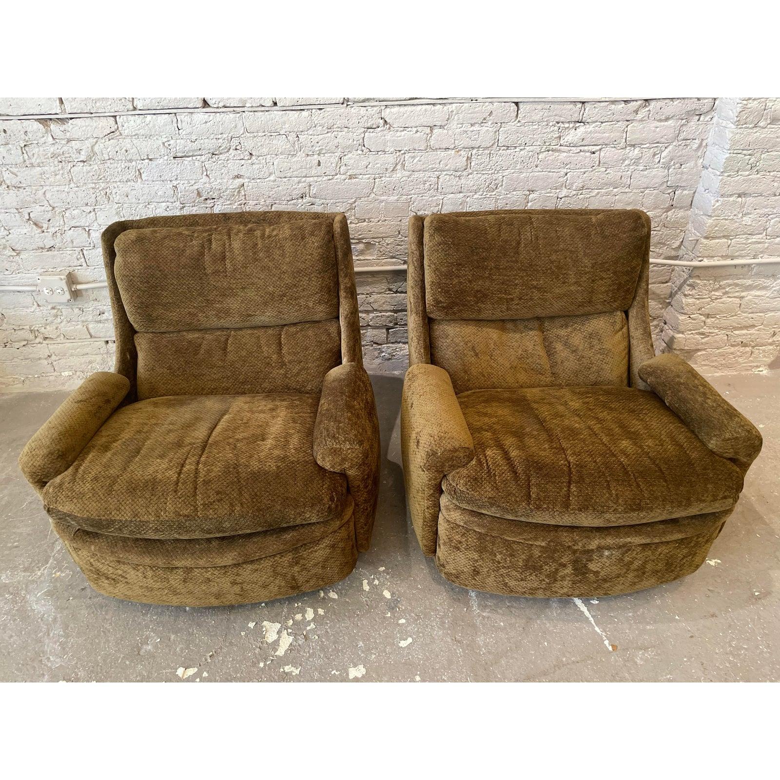 Fabric 1980s Postmodern Sculptural Arc Chairs - a Pair For Sale