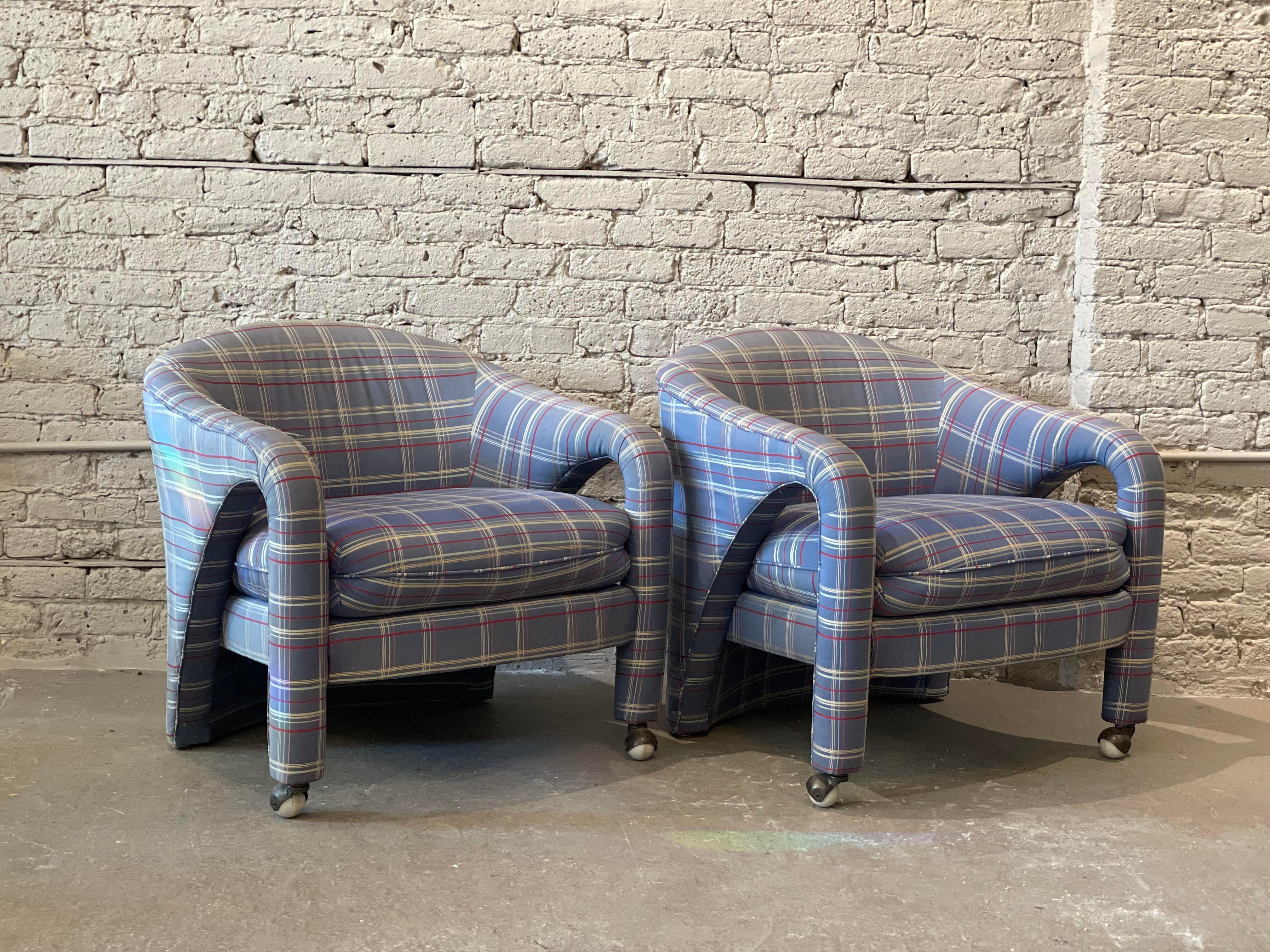 1980s Postmodern Sculptural Arc Side Lounge Chairs - a Pair For Sale 2