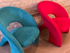 1980s Postmodern Sculptural Chairs in the Manner of Jaymar, a Pair