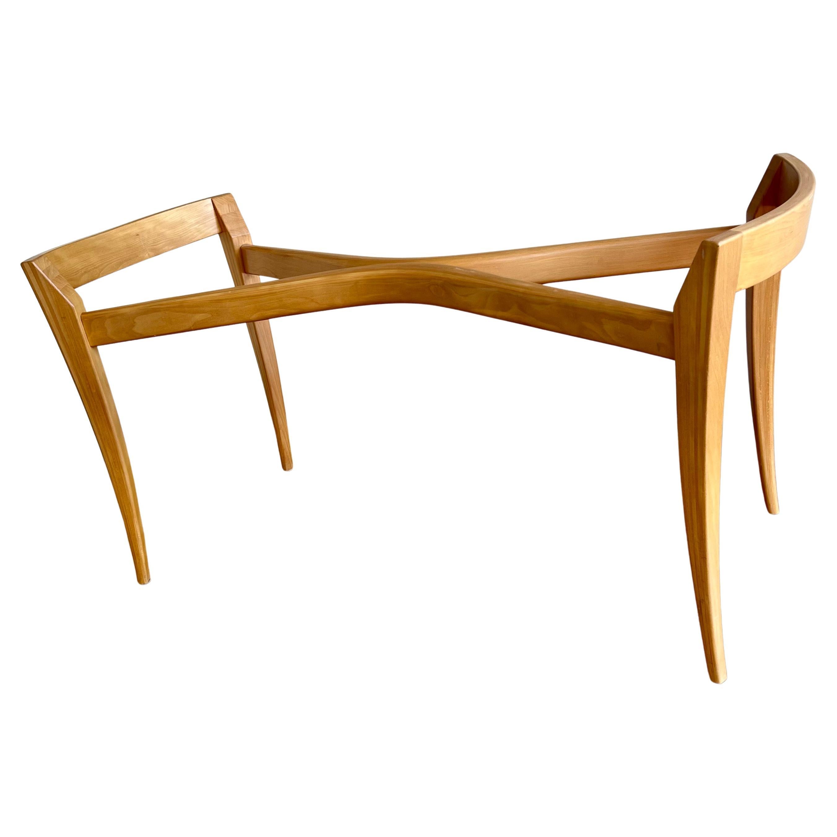 Schöner maßgefertigter Esstisch aus massivem Birkenholz in exzellentem Zustand, 1980er Jahre solide und stabil nach Adrian Pearsal Designs, wir verkaufen nur den Sockel Sie können eine rechteckige, ovale oder runde Platte aus Glas oder Marmor solide
