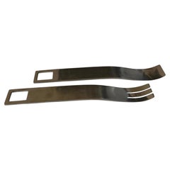 1980's Postmodern Stainless Steel Salad Servers Japan
