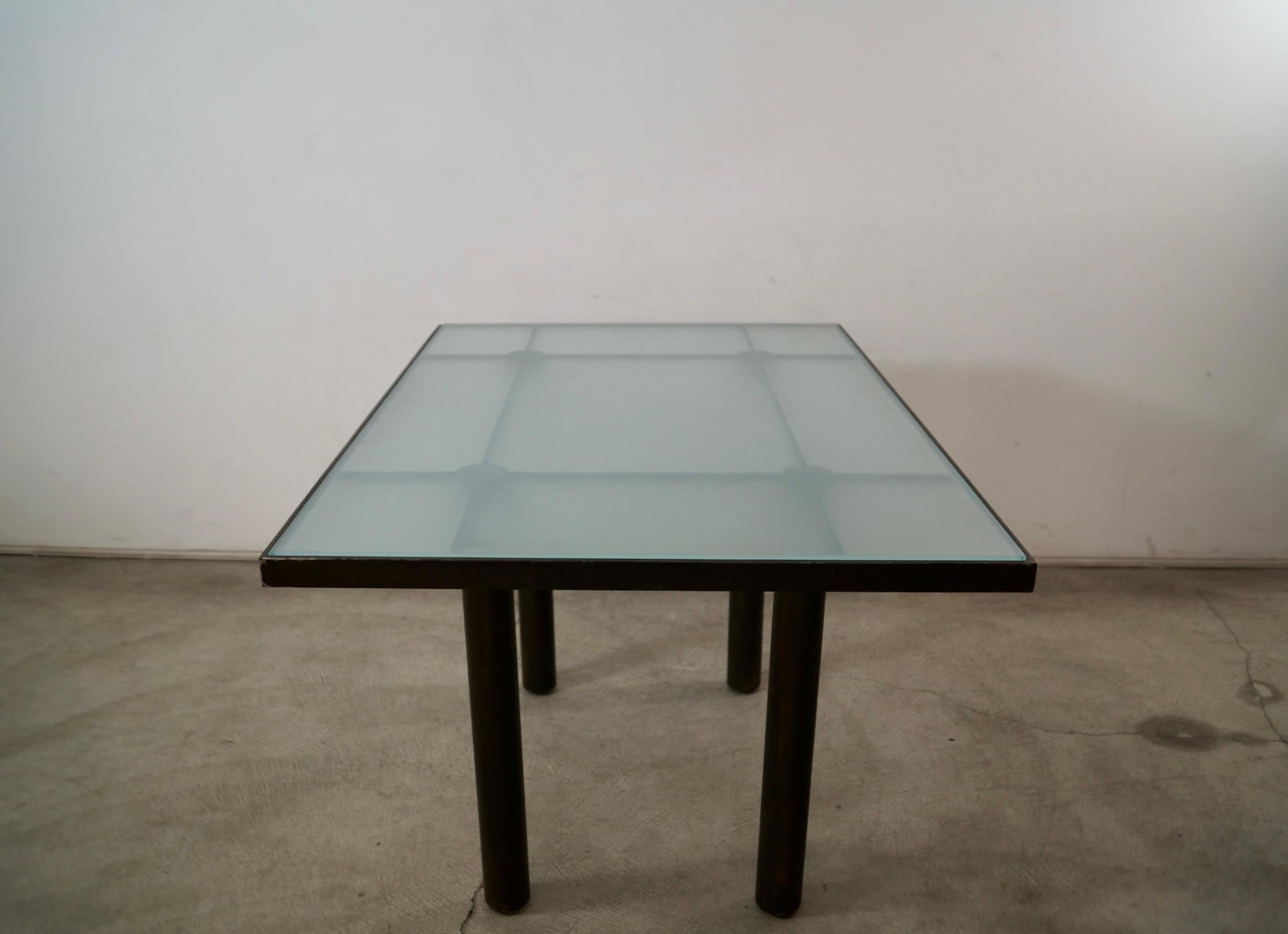 Mesa de comedor postmoderna Tobia Scarpa for Knoll Andre de los años 80 Metal en venta