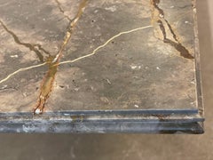 1980s Postmodern Vintage Italian Emperado Marble Honed Dining Table