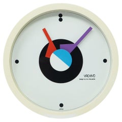 Horloge murale postmoderne des années 1980 de Ko Mizuyama pour Yachiyo