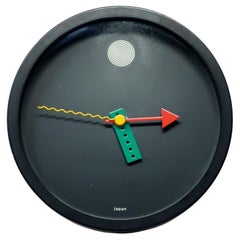 Vintage 1980s Postmodern Wall Clock by Shohei Mihara for Wakita