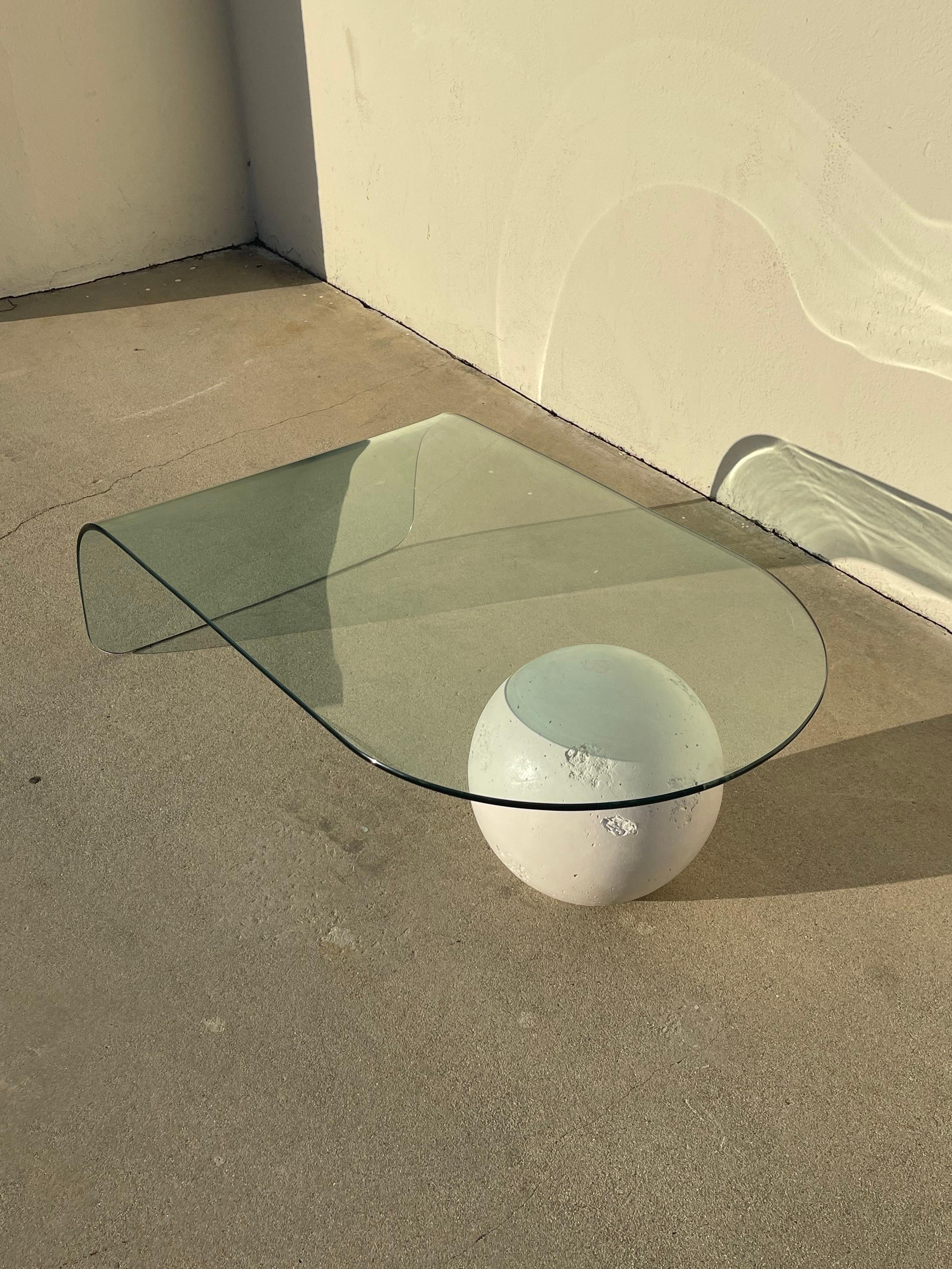 wavy glass coffee table