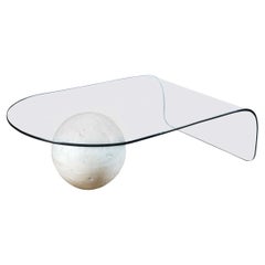 Used 1980's Postmodern Waterfall Glass Coffee Table