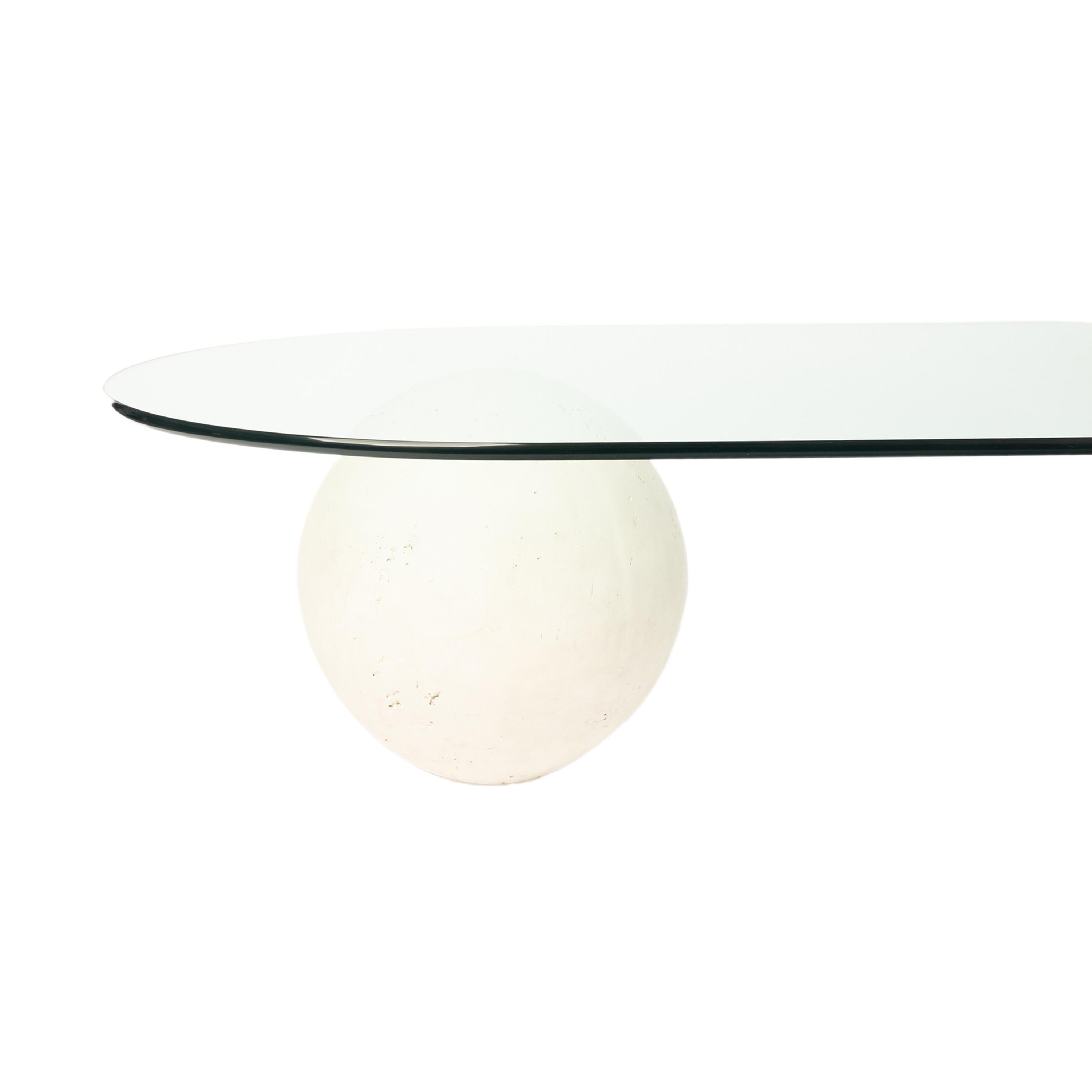 1980's Postmodern Waterfall Glass & Stone Sphere Coffee Table Leon Rose for Pace 10