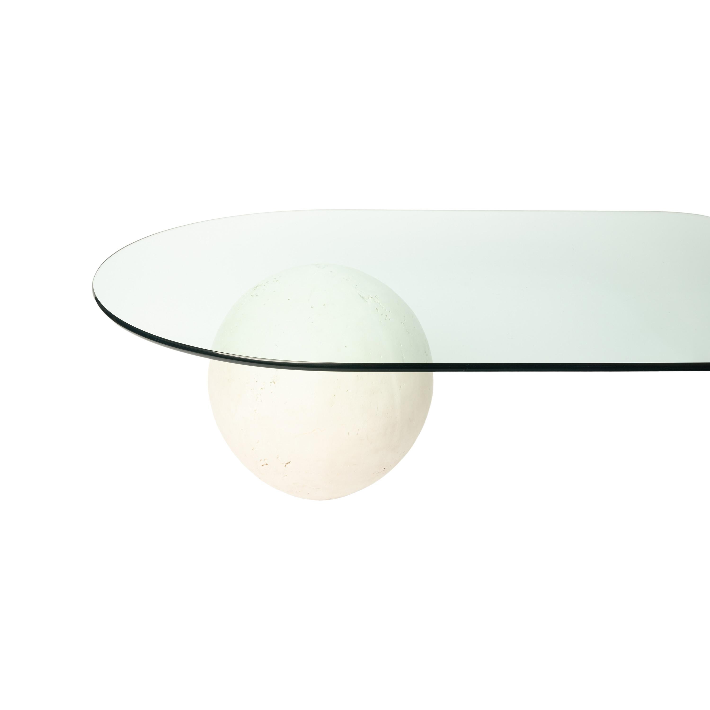 1980's Postmodern Waterfall Glass & Stone Sphere Coffee Table Leon Rose for Pace 11