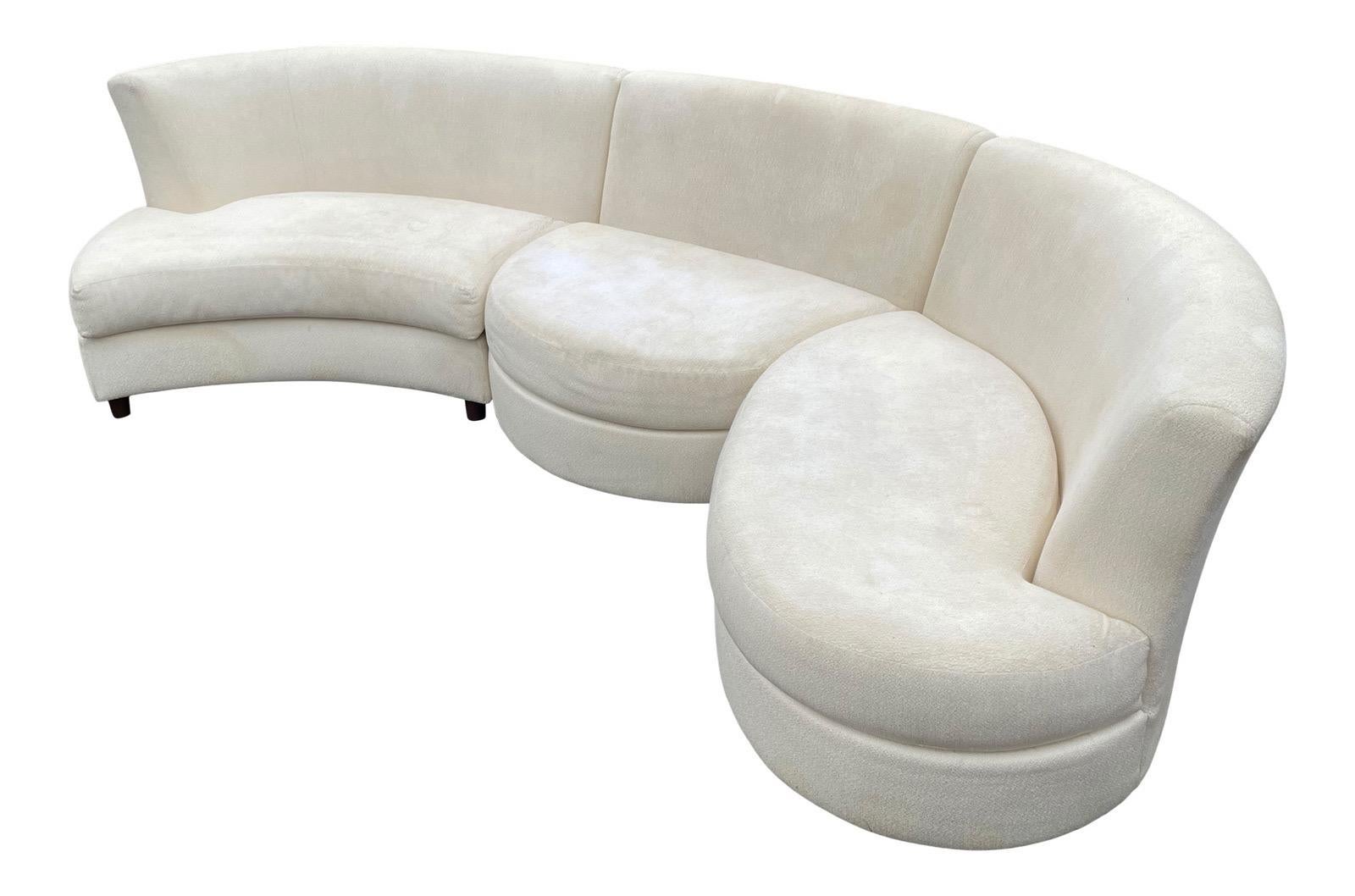 Post-Modern 1980s Postmodern Weiman Sculptural Sectional Sofa For Sale