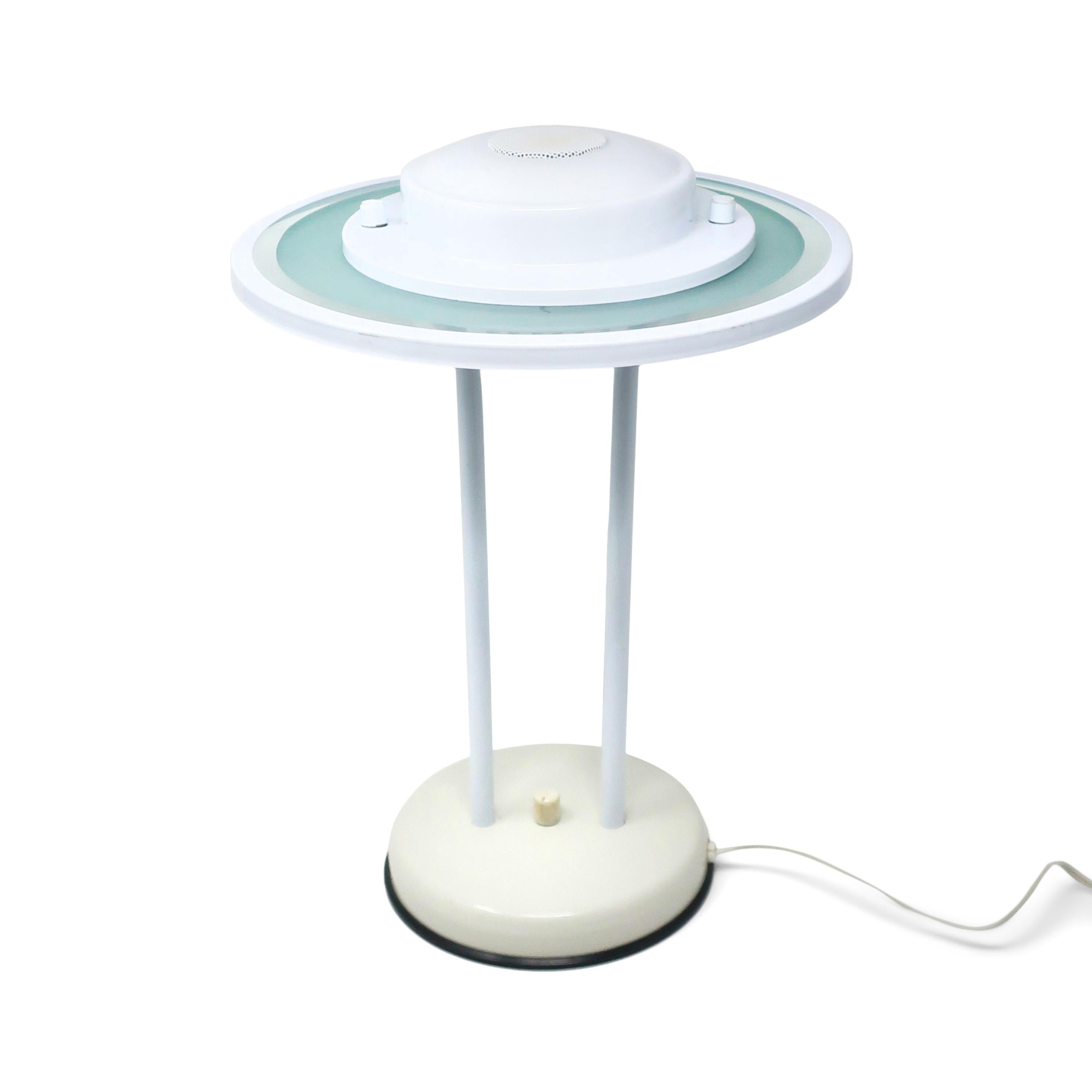 Postmoderne Lampe de table blanche postmoderne des années 1980 par Nadair en vente