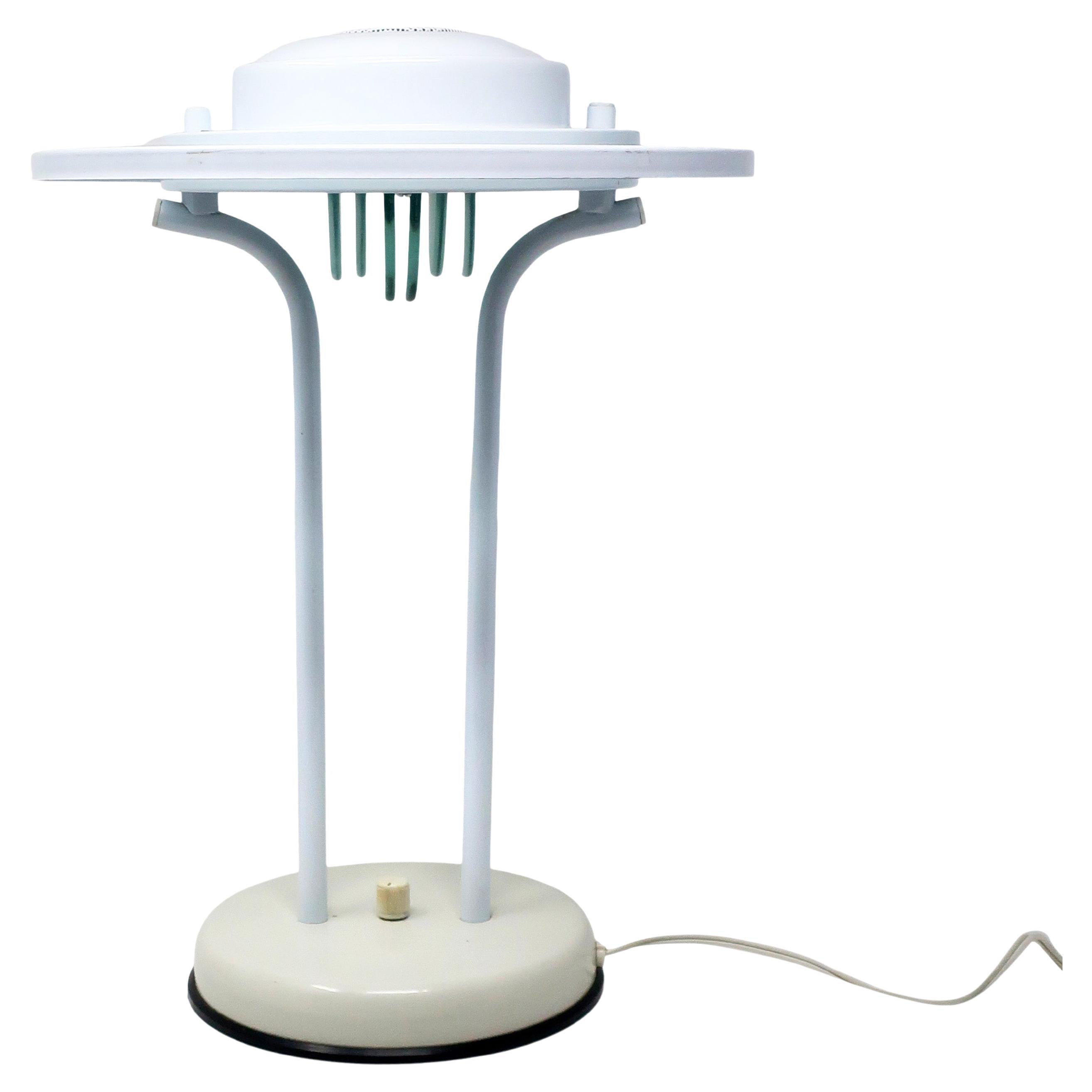 1980s Postmodern White Table Lamp by Nadair For Sale