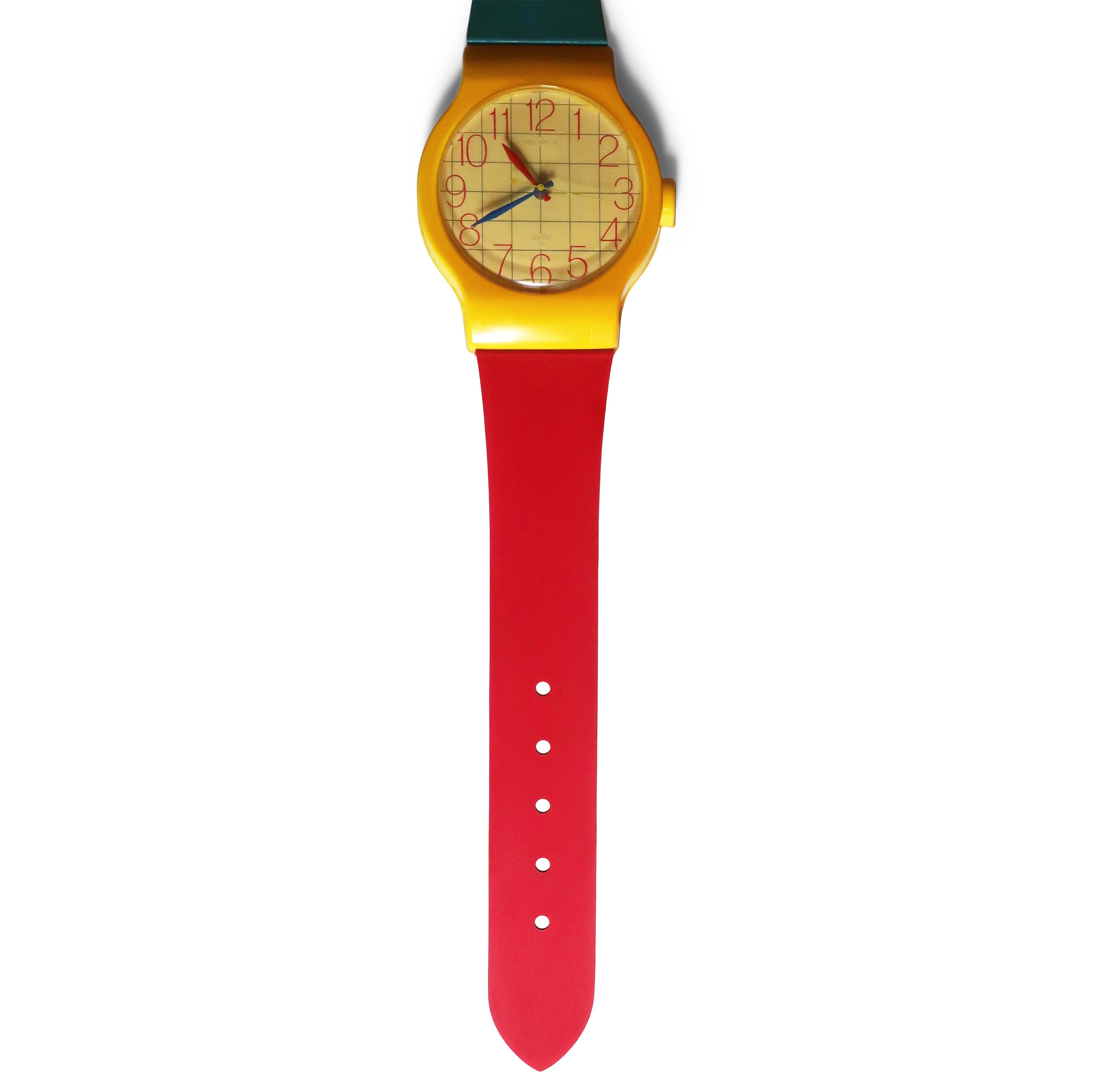 Post-Modern 1980s Postmodern Wristwatch Wall Clock