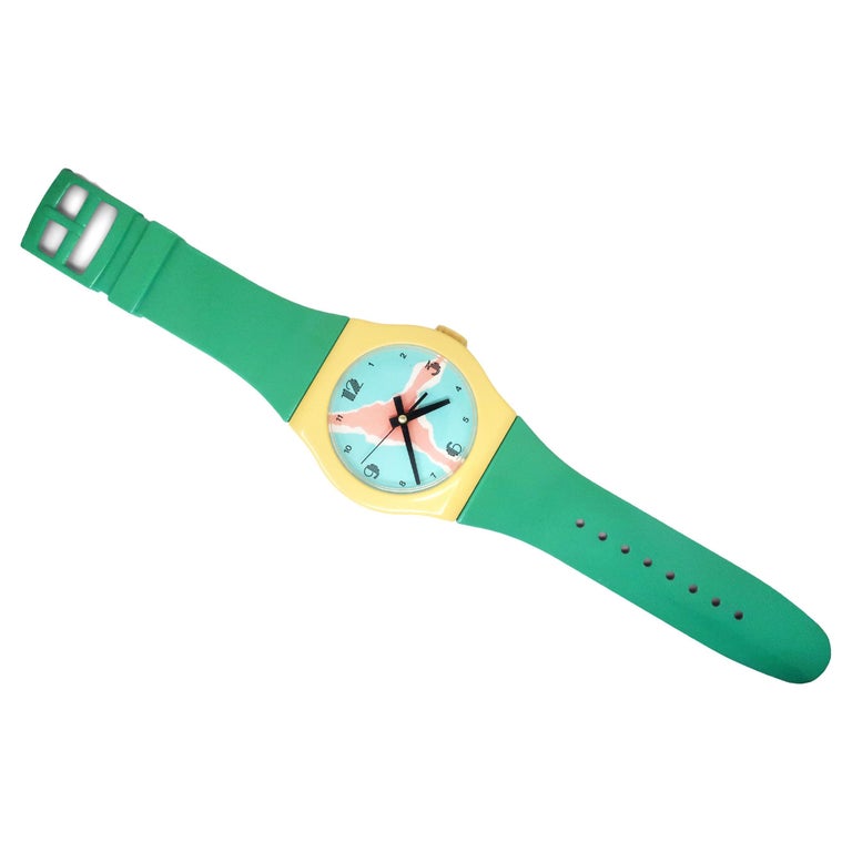 1980s Postmodern Wristwatch Wall Clock at 1stDibs | wrist watch wall clock,  80s wrist watch wall clock, wrist watch wall clocks