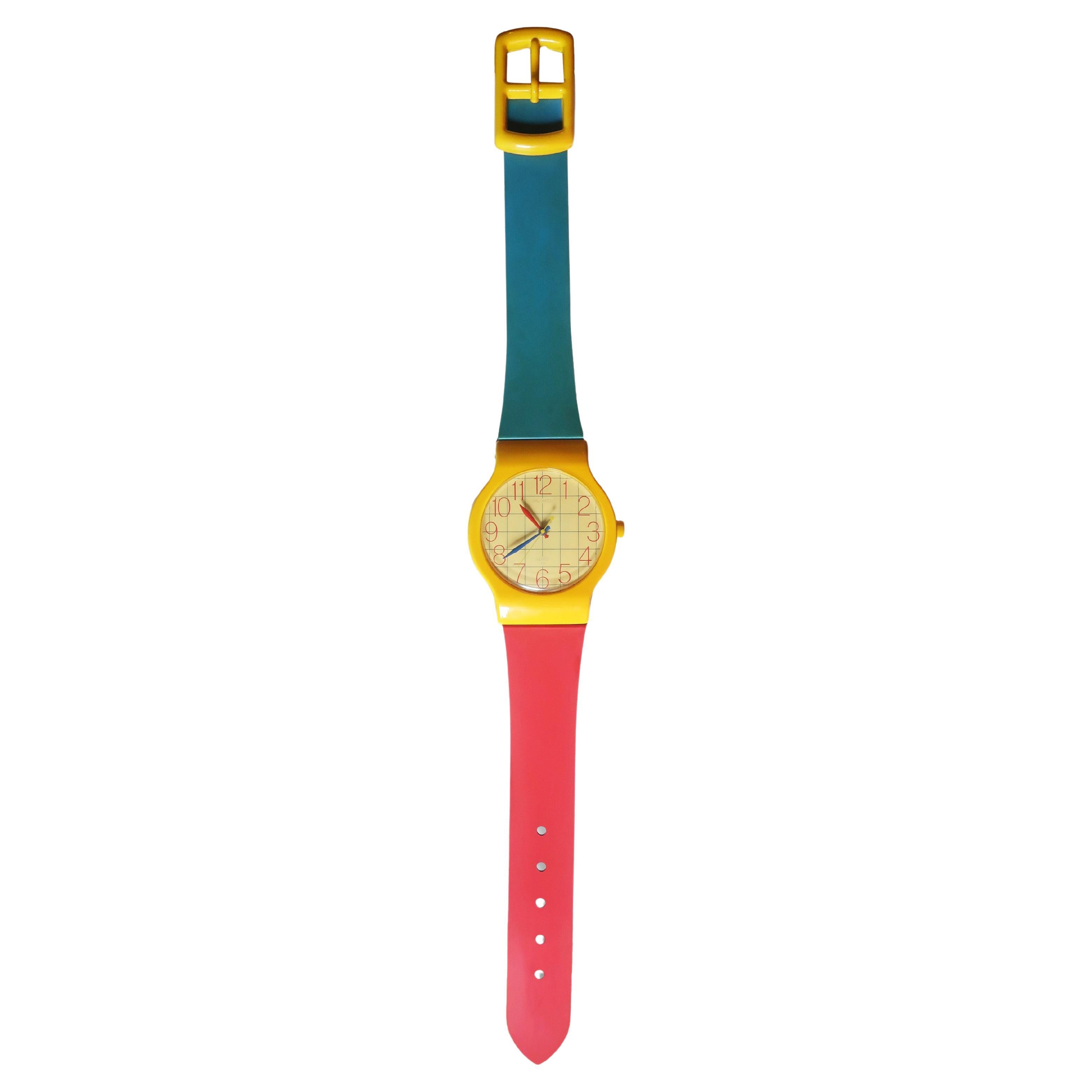 1980er Postmoderne Armbanduhr Wanduhr