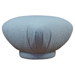 1980s Pouf Ottoman in Bouclé