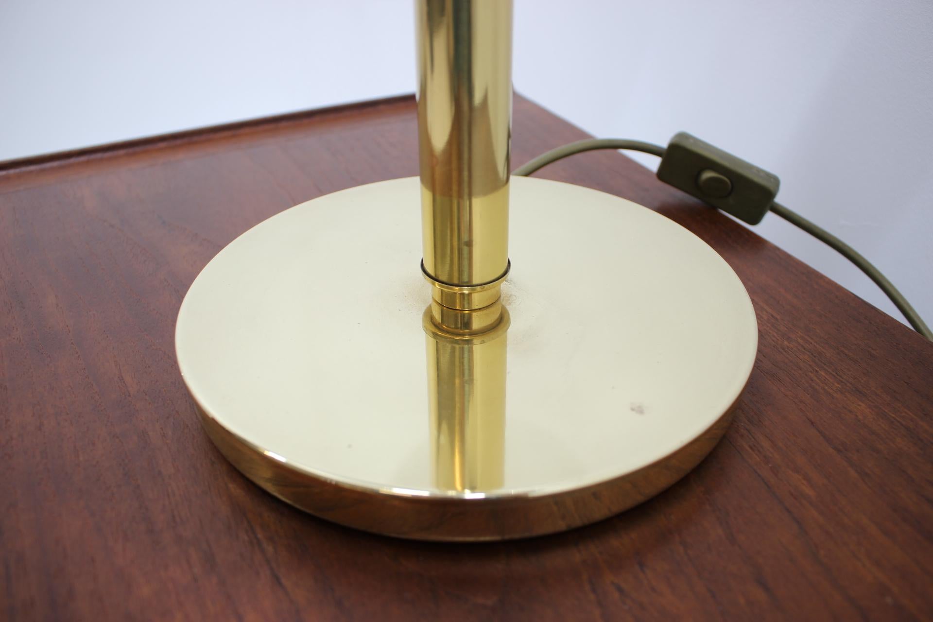Mid-Century Modern 1980s Preciosa Glass Table Lamp, Czechoslovakia For Sale