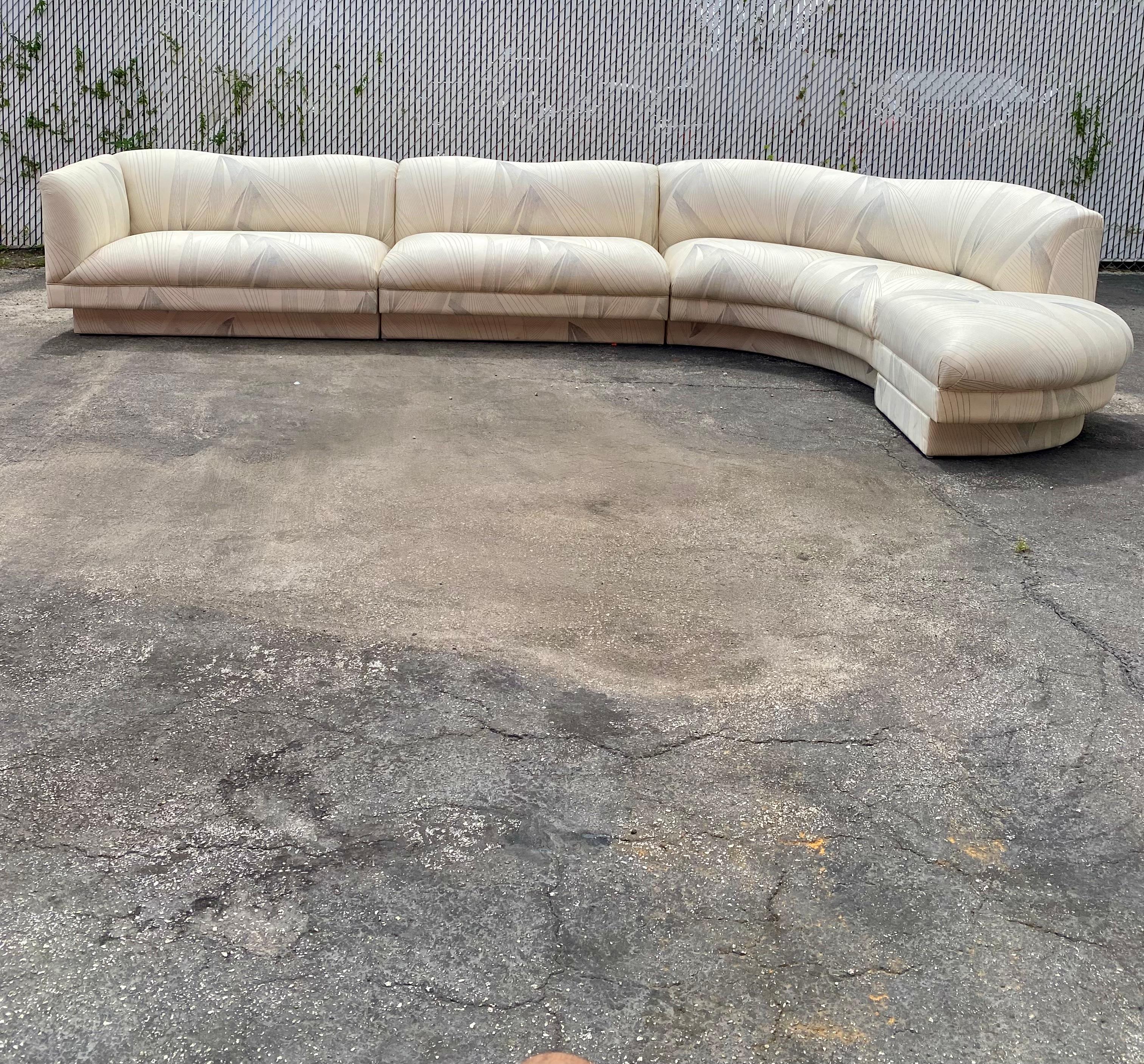 Upholstery 1980s Preview Biomorphic Modular Sectional For Sale