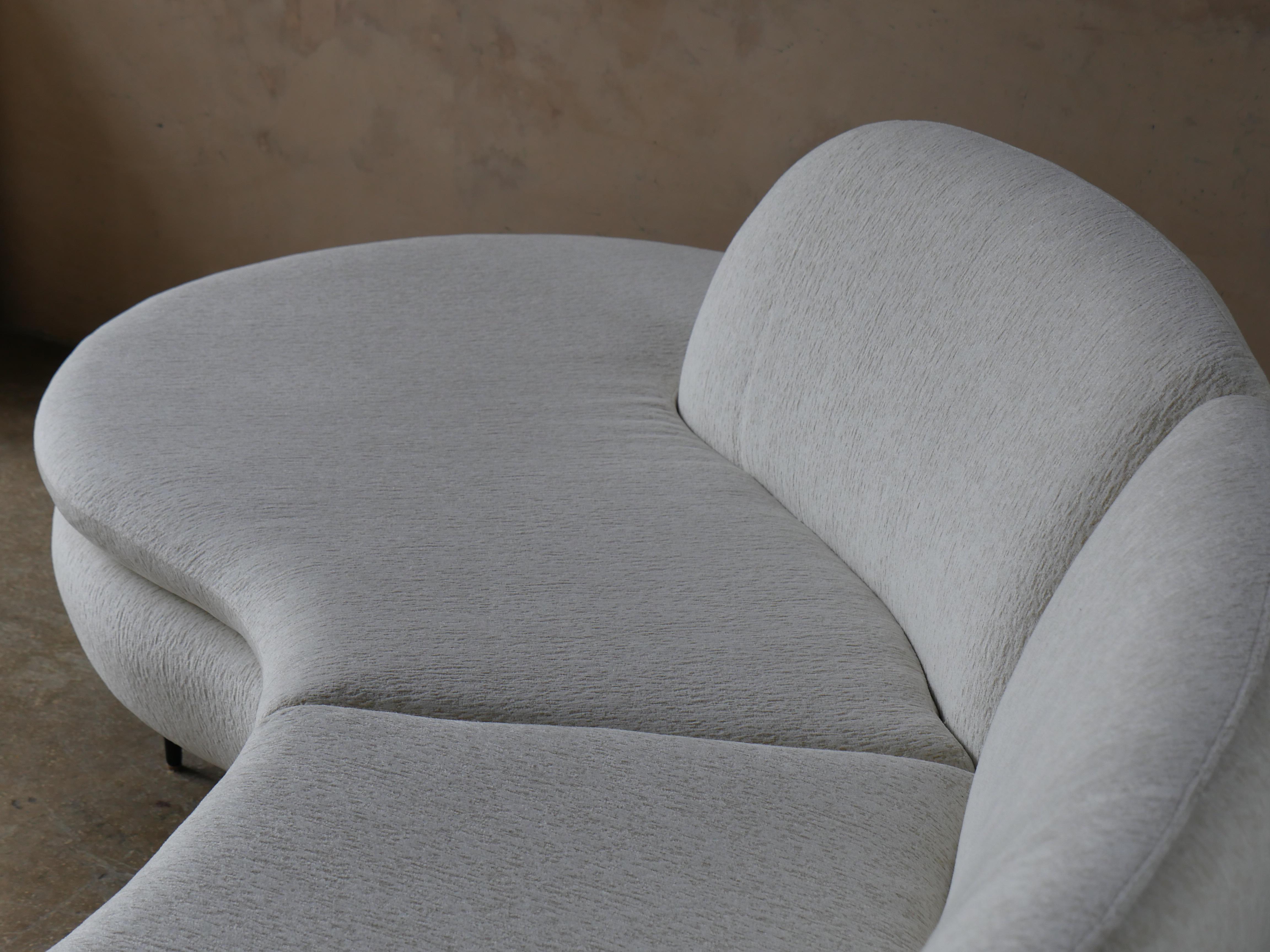 1980s Vladimir Kagan Preview Furniture Chenille Sectional Sofa 3