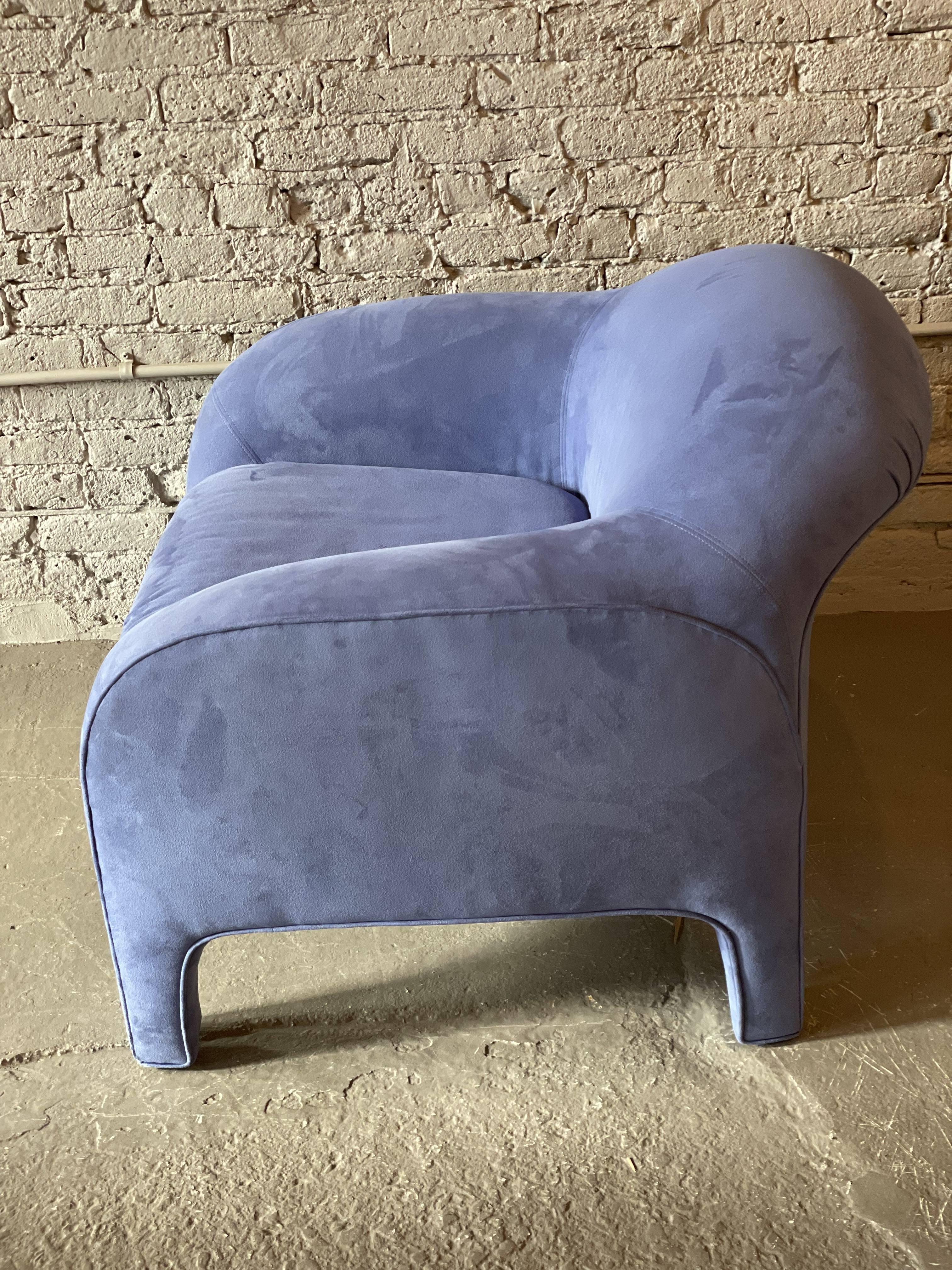 Post-Modern 1980s Preview Postmodern Oversized Lounge Side Chair For Sale
