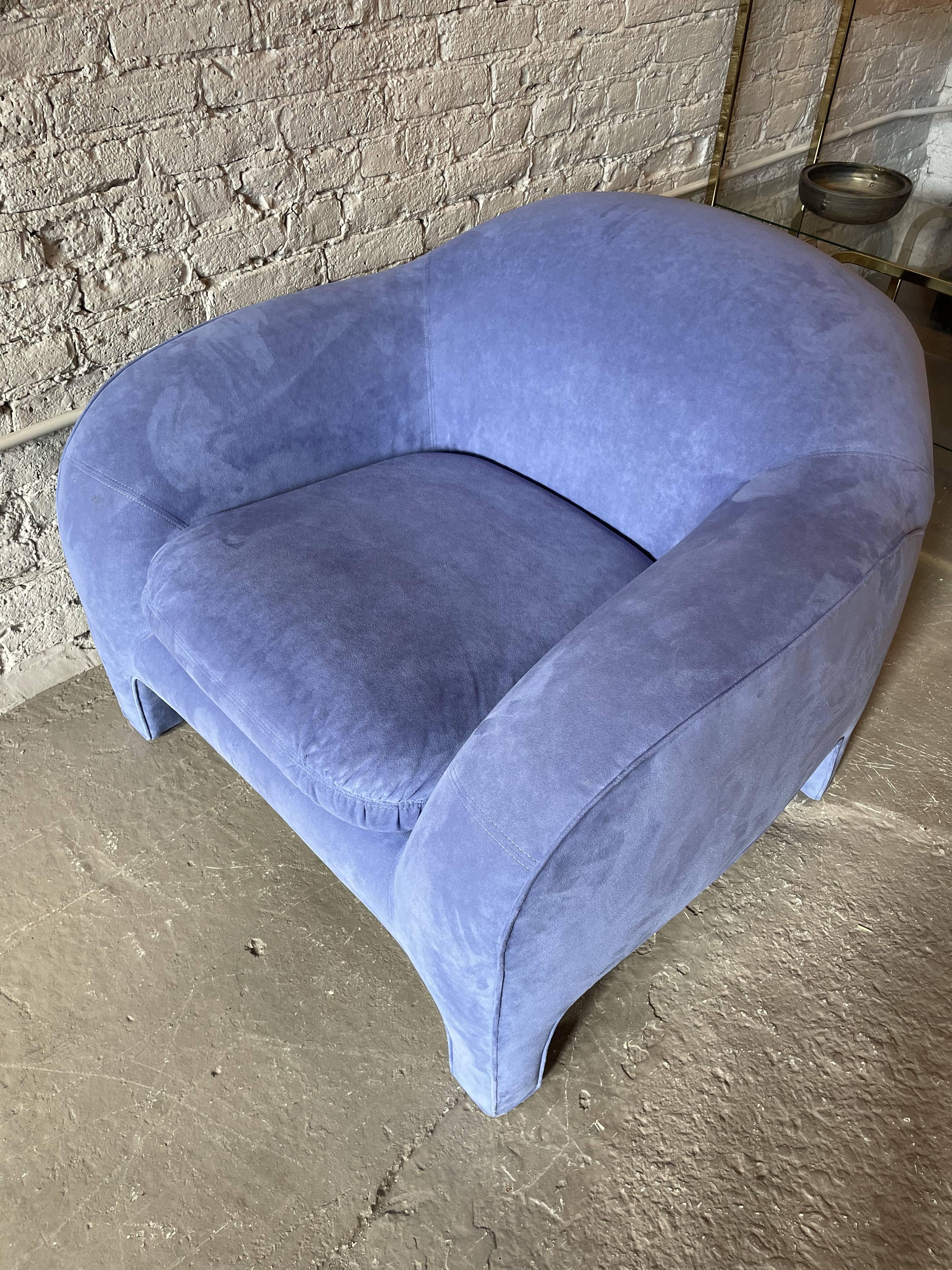 20th Century 1980s Preview Postmodern Oversized Lounge Side Chair For Sale