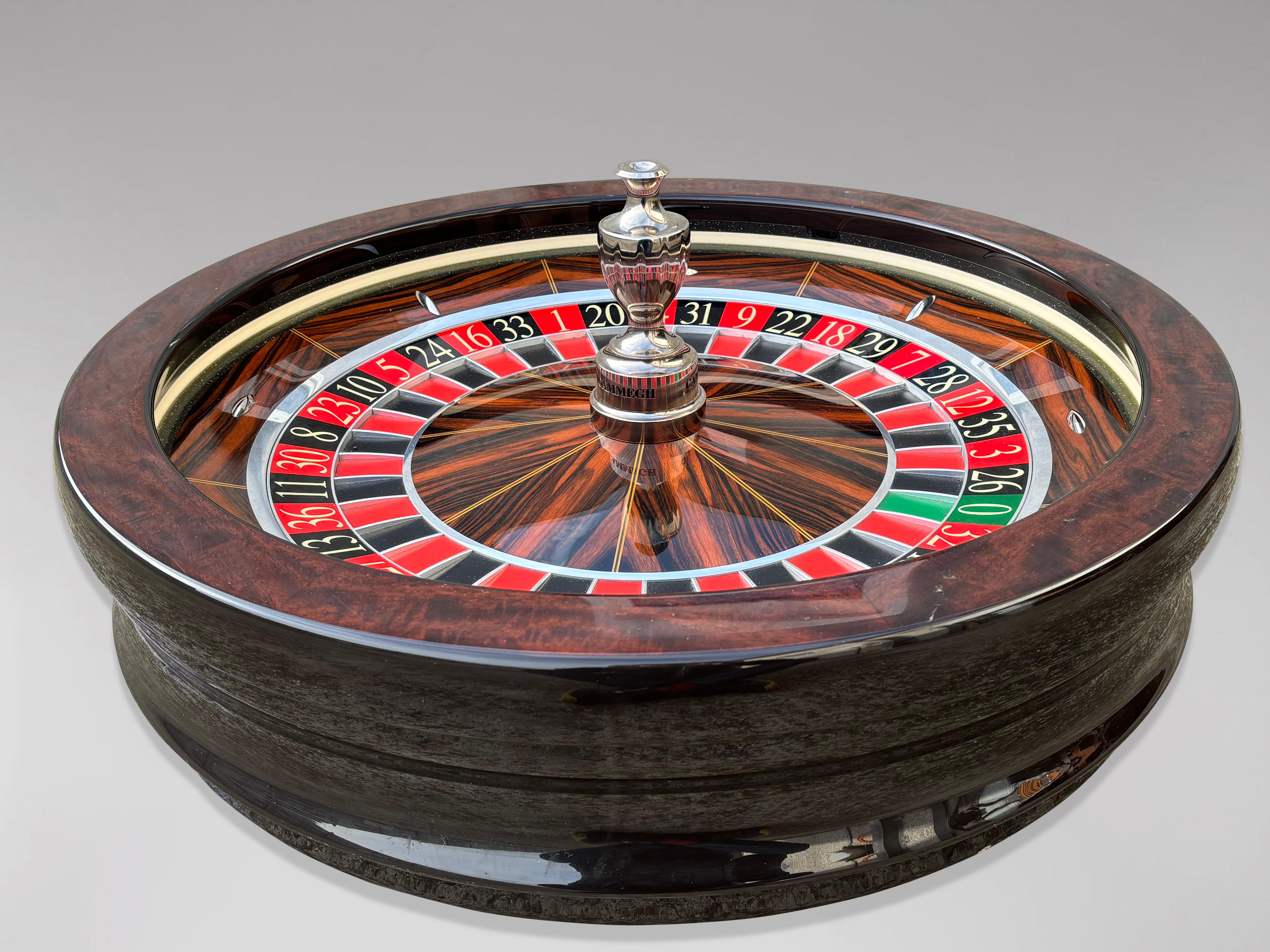 1980er Jahre Professionelles Roulette-Rad von Cammegh (Ebenholz) im Angebot