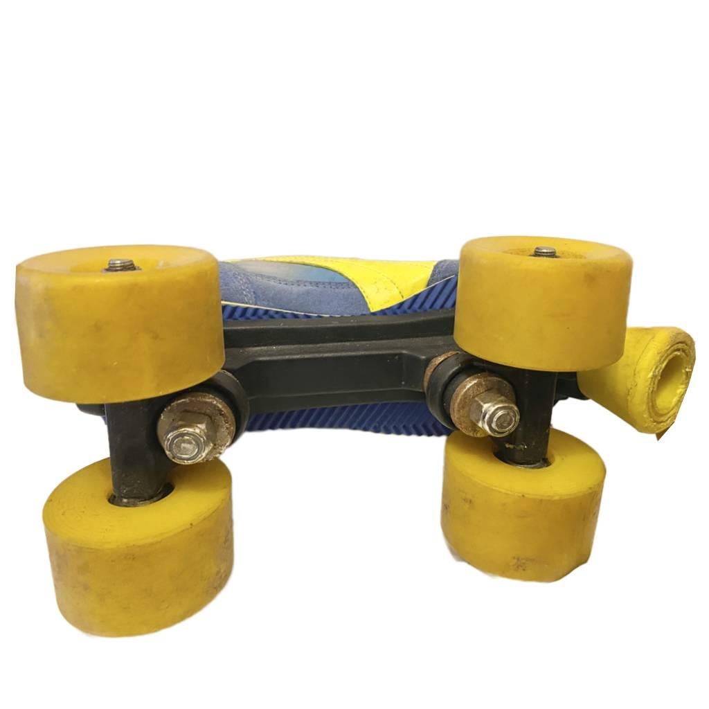 Women's 1980s Puma Blue Yellow Suede Roller Skates