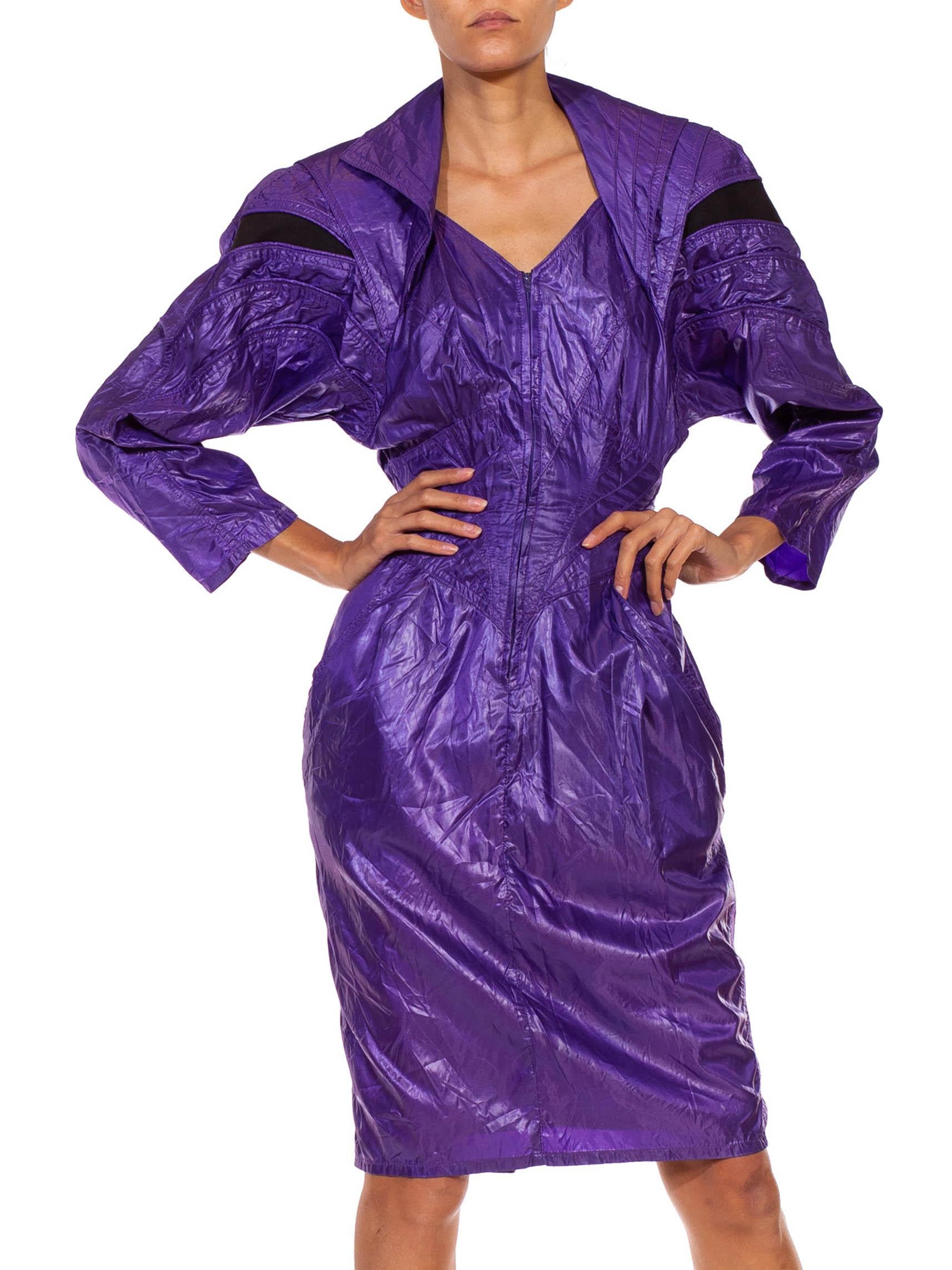 purple vinyl dress