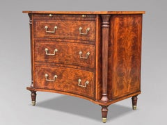 1980s Quality Walnut Inlaid Chest of Drawers by Brights of Nettlebed