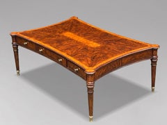 1980s Quality Walnut Inlaid Coffee Table by Brights of Nettlebed