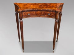 1980s Quality Walnut Inlaid Console Table by Brights of Nettlebed