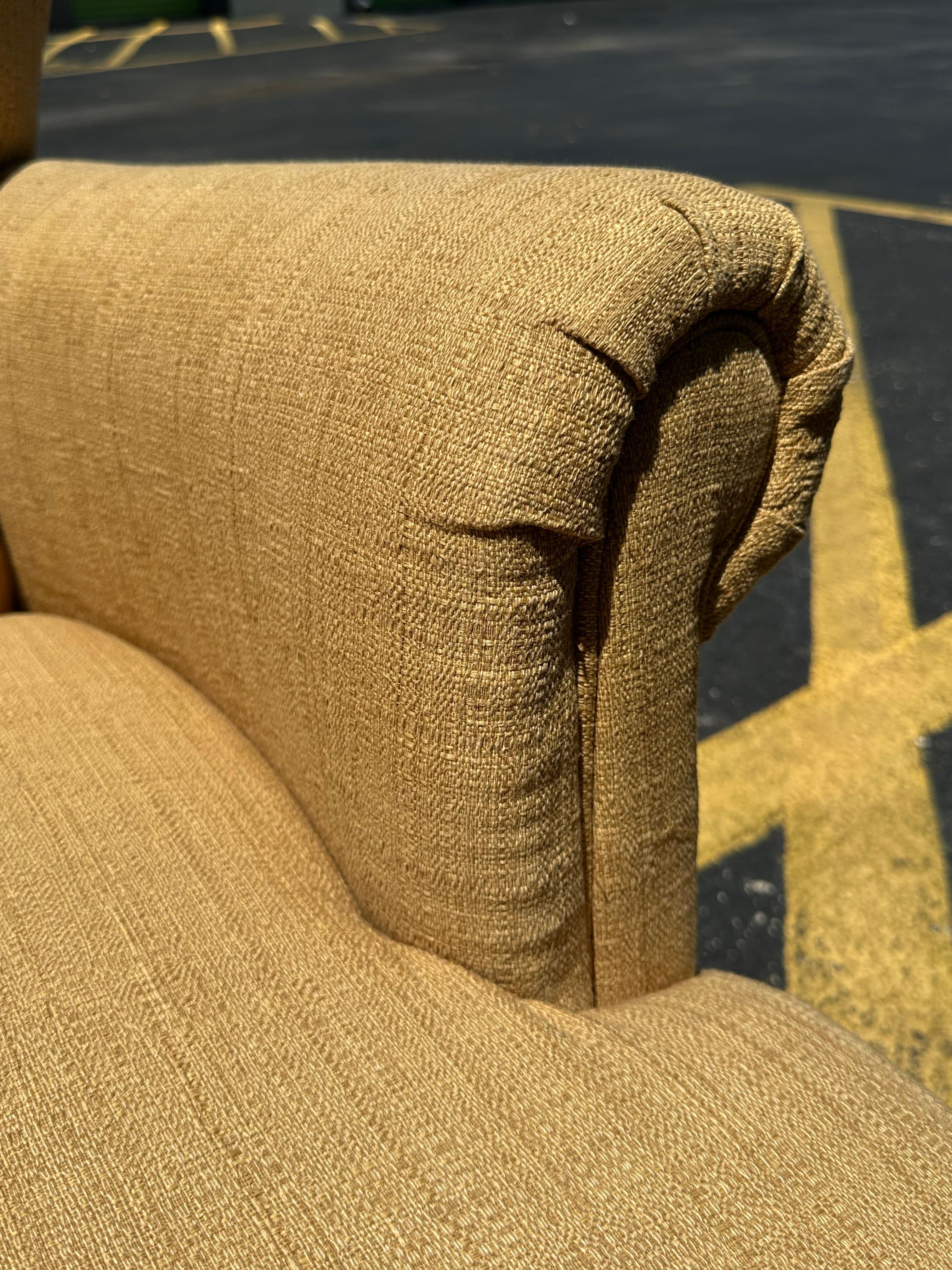 1980s Ralph Lauren English Style Beige Gold Library Castors Chairs, Set of 2 For Sale 4