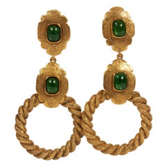 Vintage 1980's Rare Chanel Rare Oversized Gripox Earrings