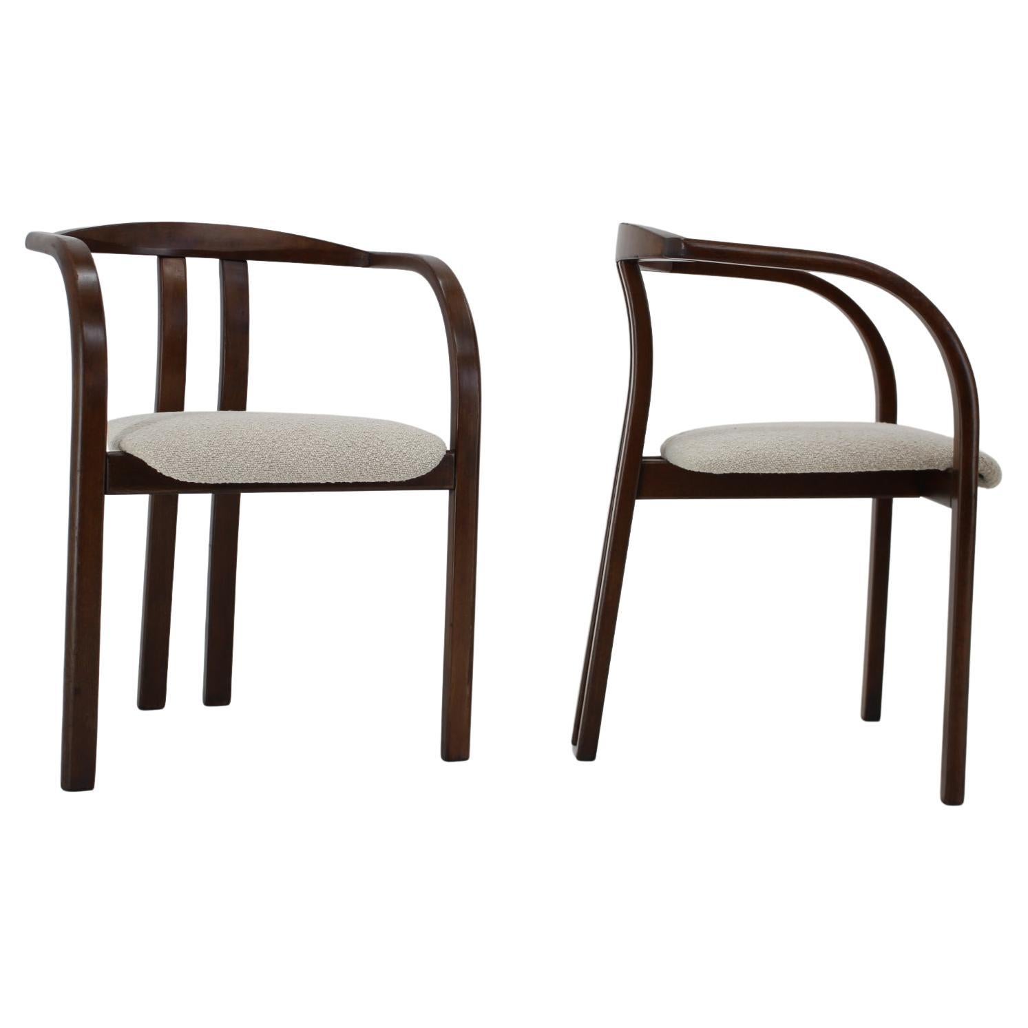 1980er Rare Dining/Side Chair von Ton in Weiß Creme Bouclé Stoff, bis zu 20Stück