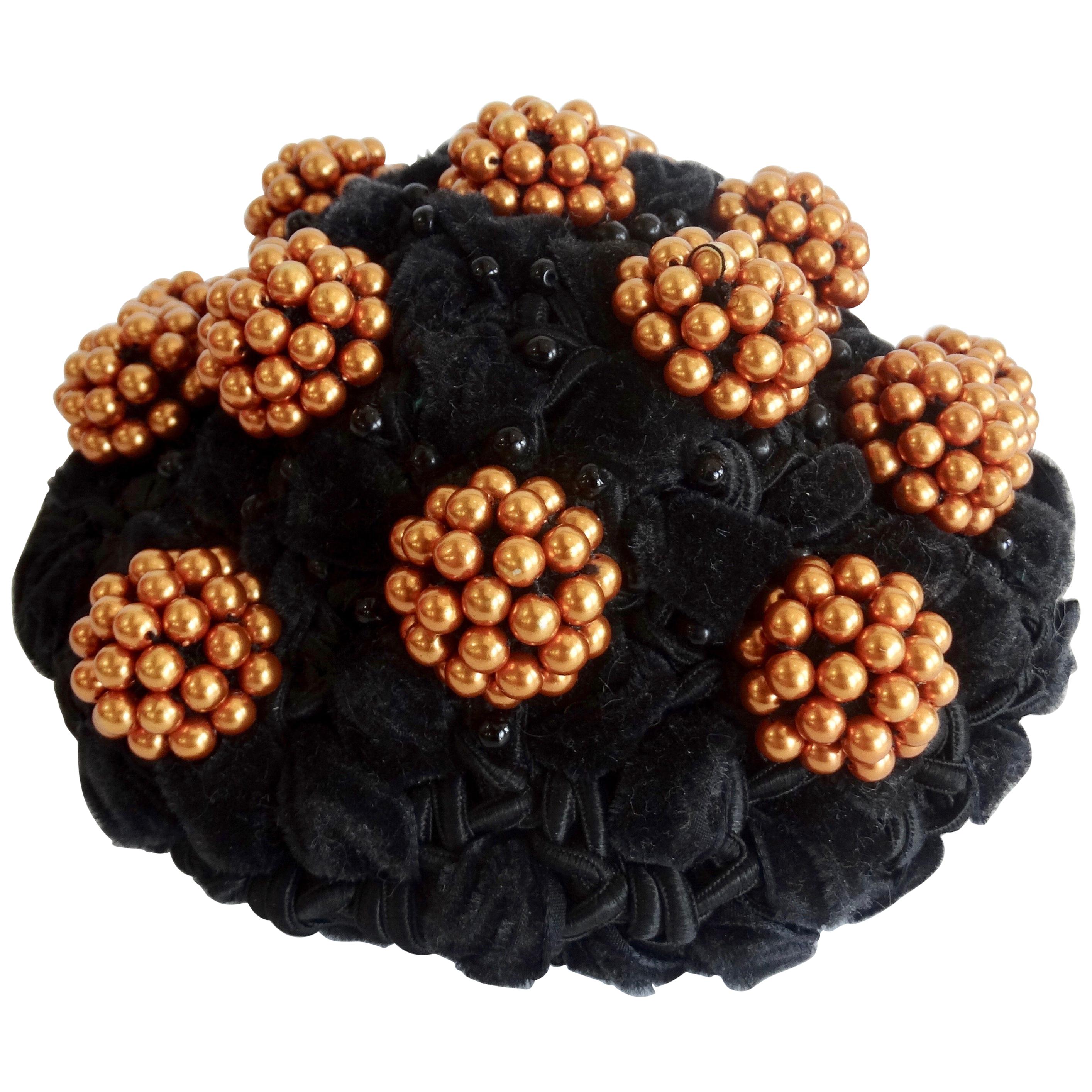 Isabel Canovas 1980s Beaded Cluster Bun Cover 
