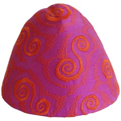 Isabel Canovas 1980s Embroidered Fascinator Hat 