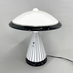 1980's Seltene Italienische Pilz Vetri Murano Glas Tischlampe von ZONCA, Labeled