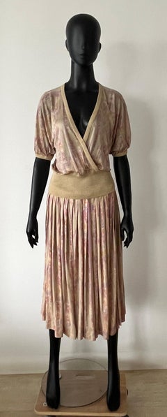 1980s Rare Vintage MISSONI FLORAL SILK skirt. Top is Sold!