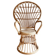 Bohemian Peacock chair in bamboo and Rattan / Wicker Armchair