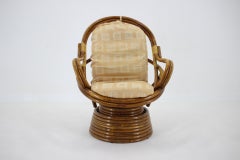 Fauteuil en rotin des années 1980