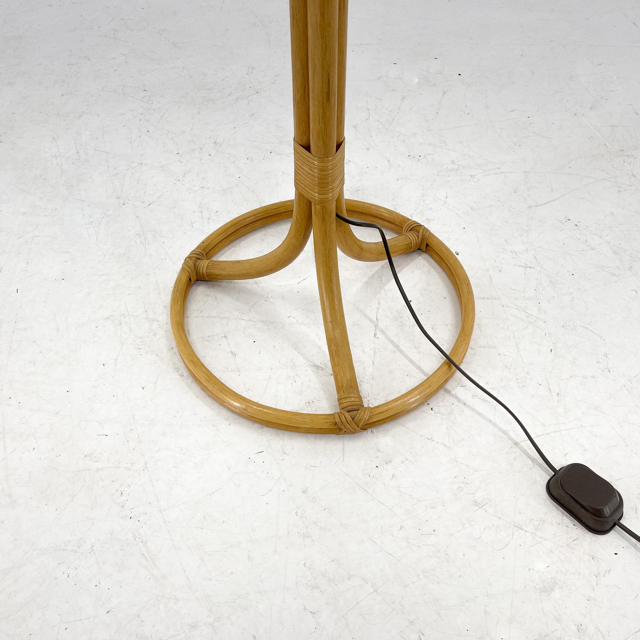 1980's Rattan Floor Lamp, Czechoslovakia For Sale 5