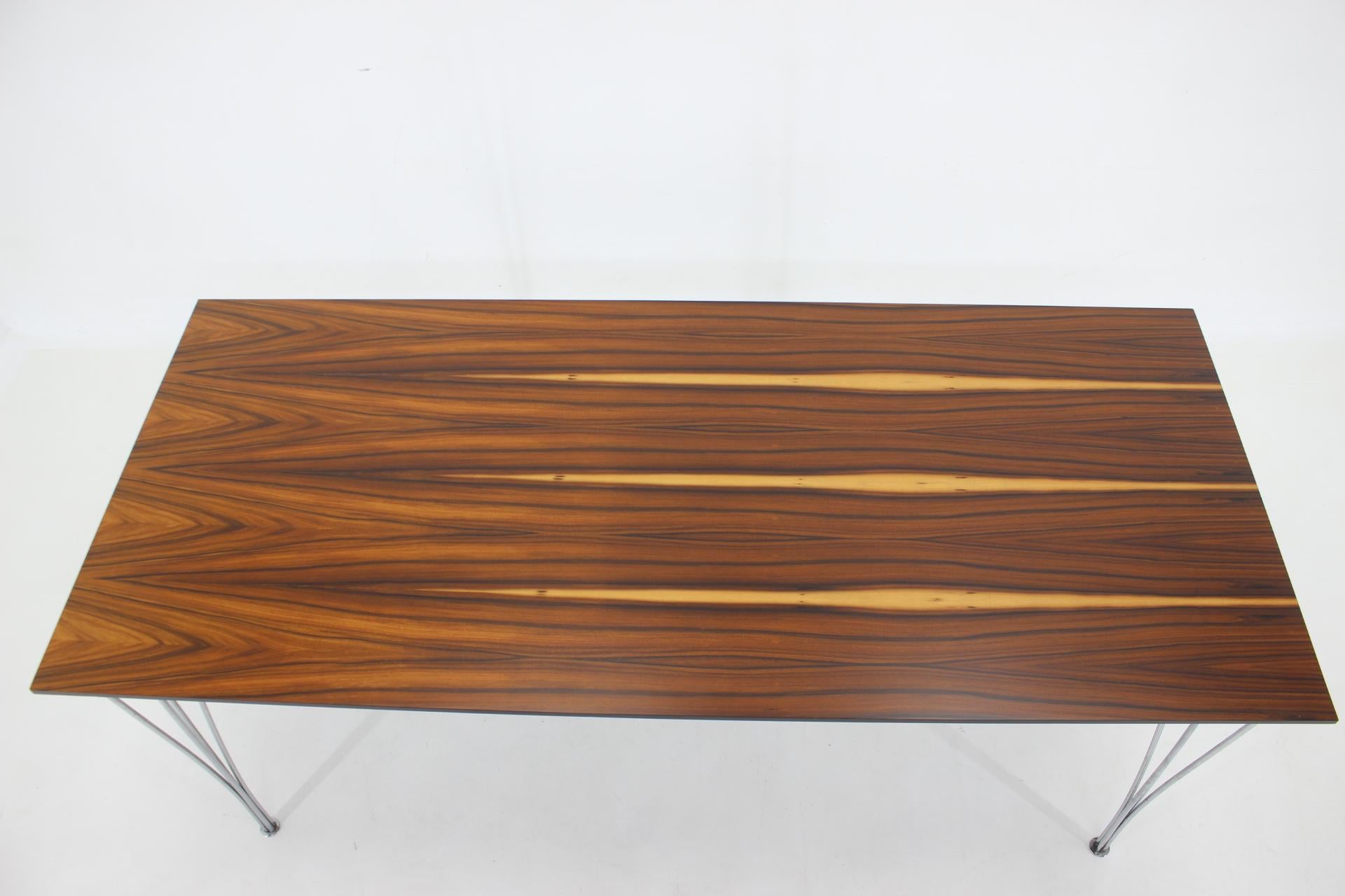 European 1980s Rectangular Dining table by P.Hein, B.Mathsson and A.Jacobsen for F.Hansen For Sale