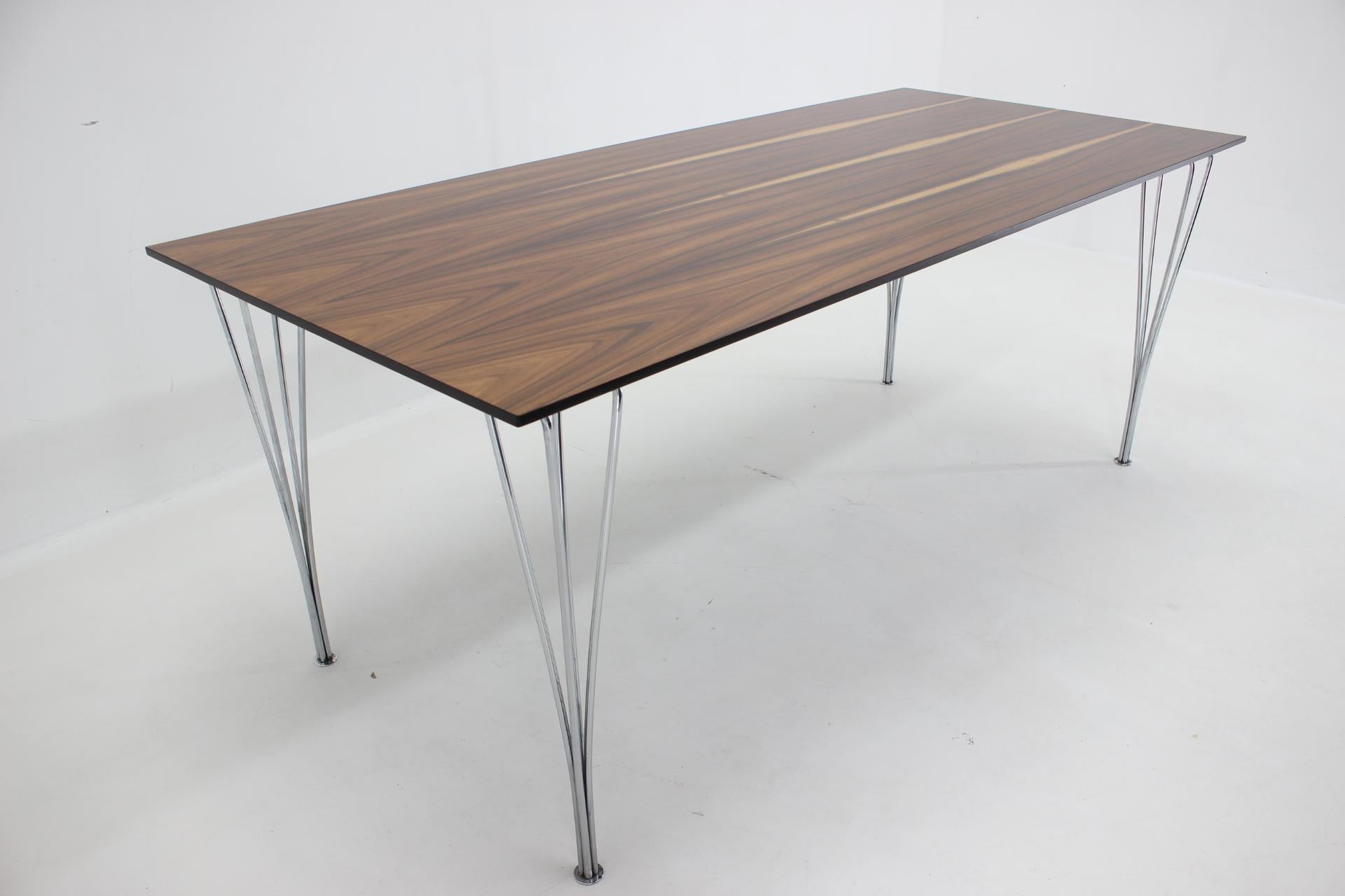 1980s Rectangular Dining table by P.Hein, B.Mathsson and A.Jacobsen for F.Hansen In Good Condition For Sale In Praha, CZ