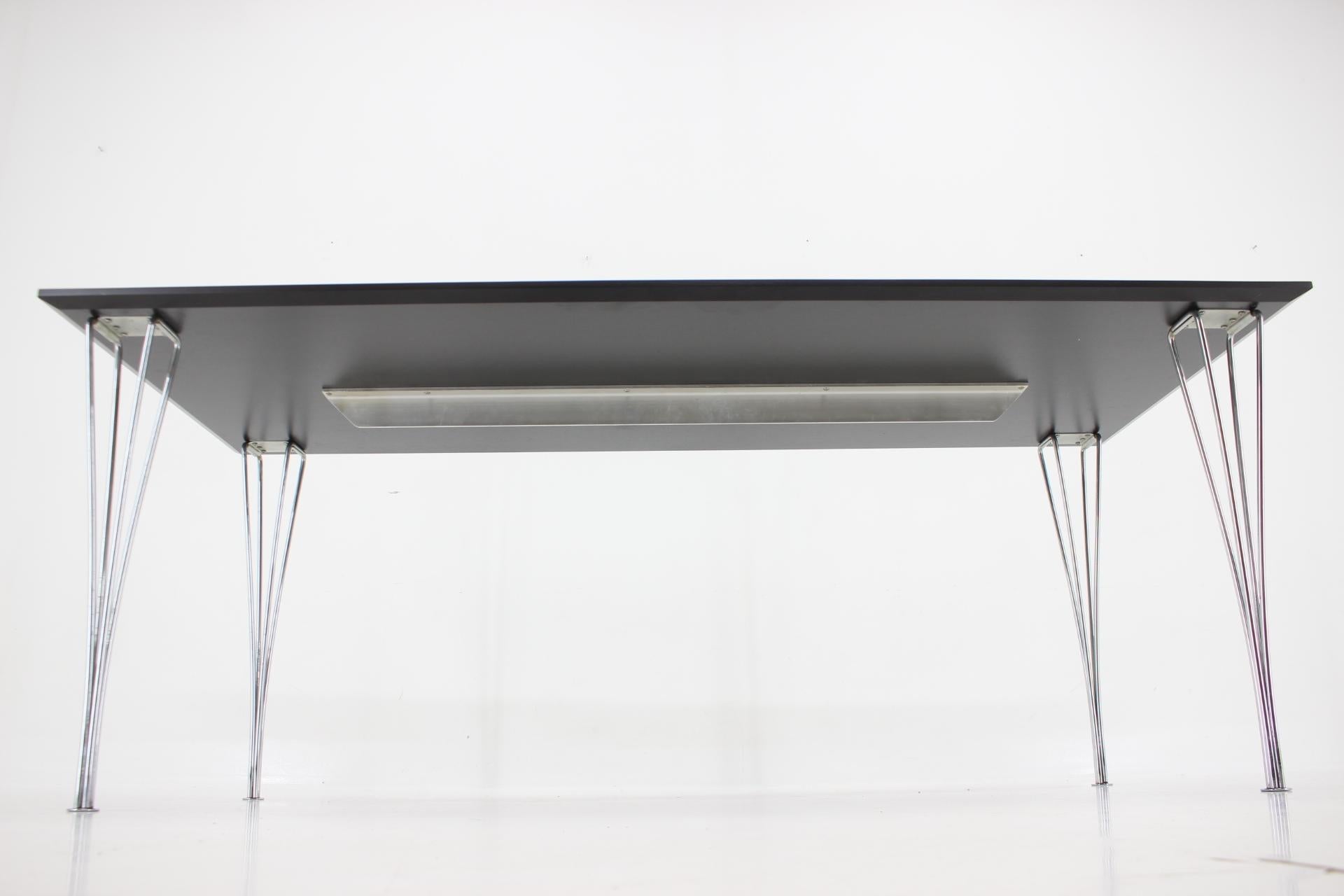 Fin du 20e siècle Table de salle à manger rectangulaire des années 1980 par P.Hein, B. Mathsson et A.Jacobsen pour F.Hansen en vente