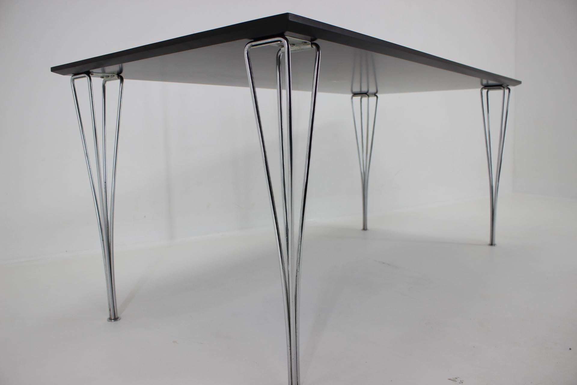 Table de salle à manger rectangulaire des années 1980 par Piet Hein, Bruno Mathsson et Arne Jacobsen en vente 5