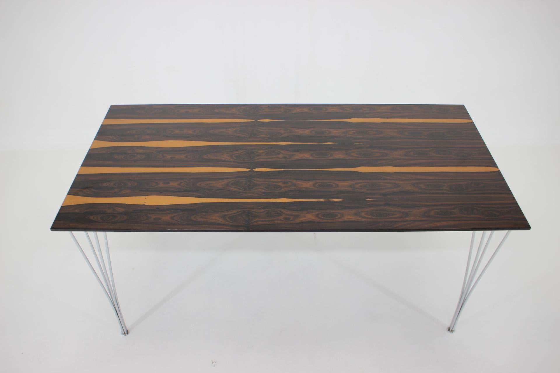 Industriel Table de salle à manger rectangulaire des années 1980 par Piet Hein, Bruno Mathsson et Arne Jacobsen en vente