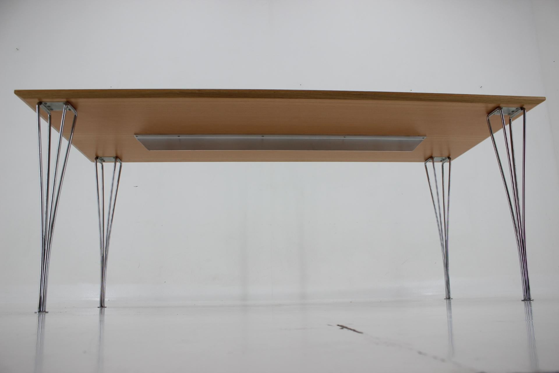 Danish 1980s, Rectangular Dining Table by Piet Hein, Bruno Mathsson and Arne Jacobsen
