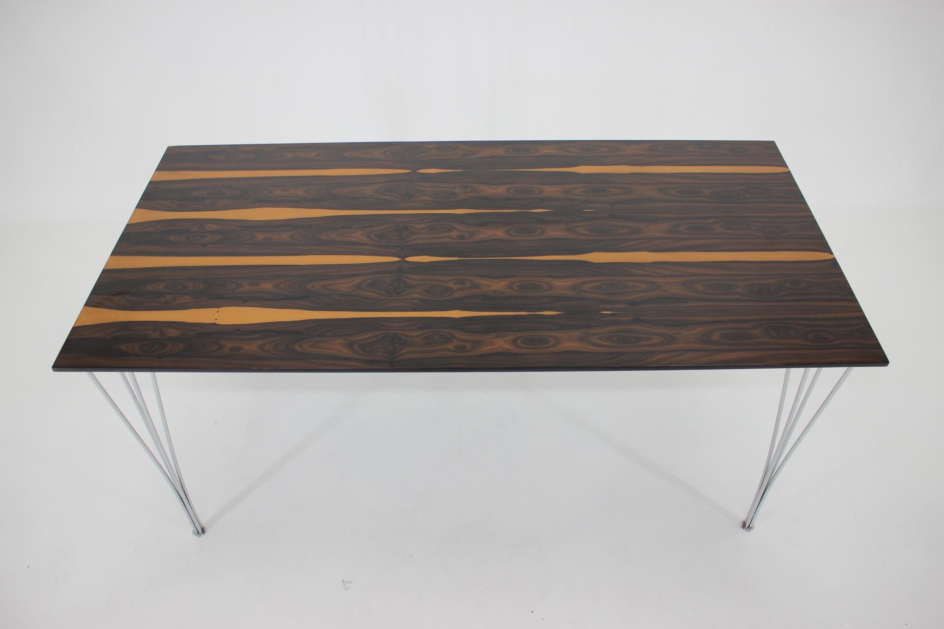 Veneer 1980s Rectangular Dining Table by Piet Hein, Bruno Mathsson and Arne Jacobsen For Sale