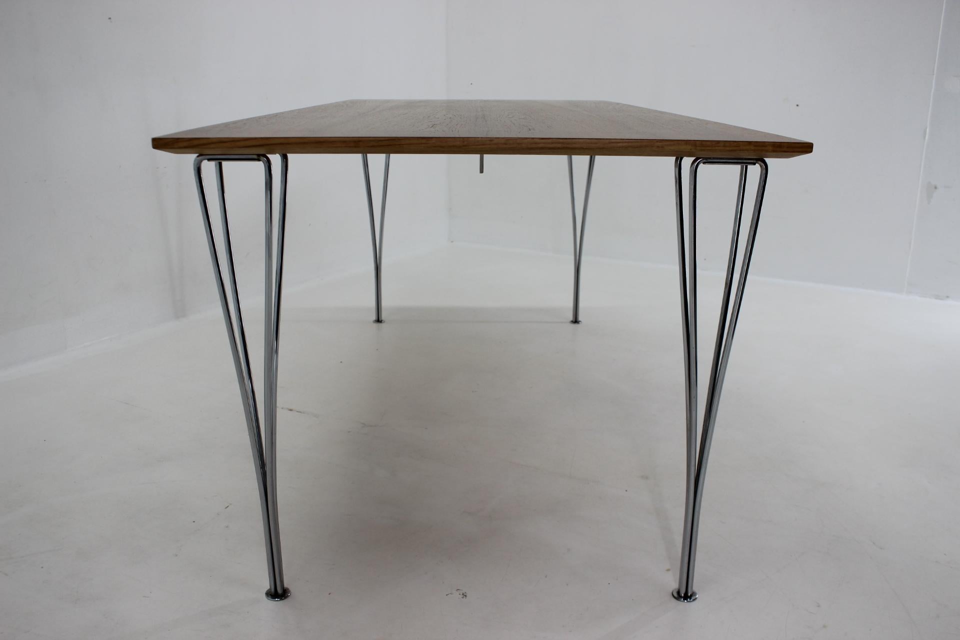 Wood 1980s, Rectangular Dining Table by Piet Hein, Bruno Mathsson and Arne Jacobsen