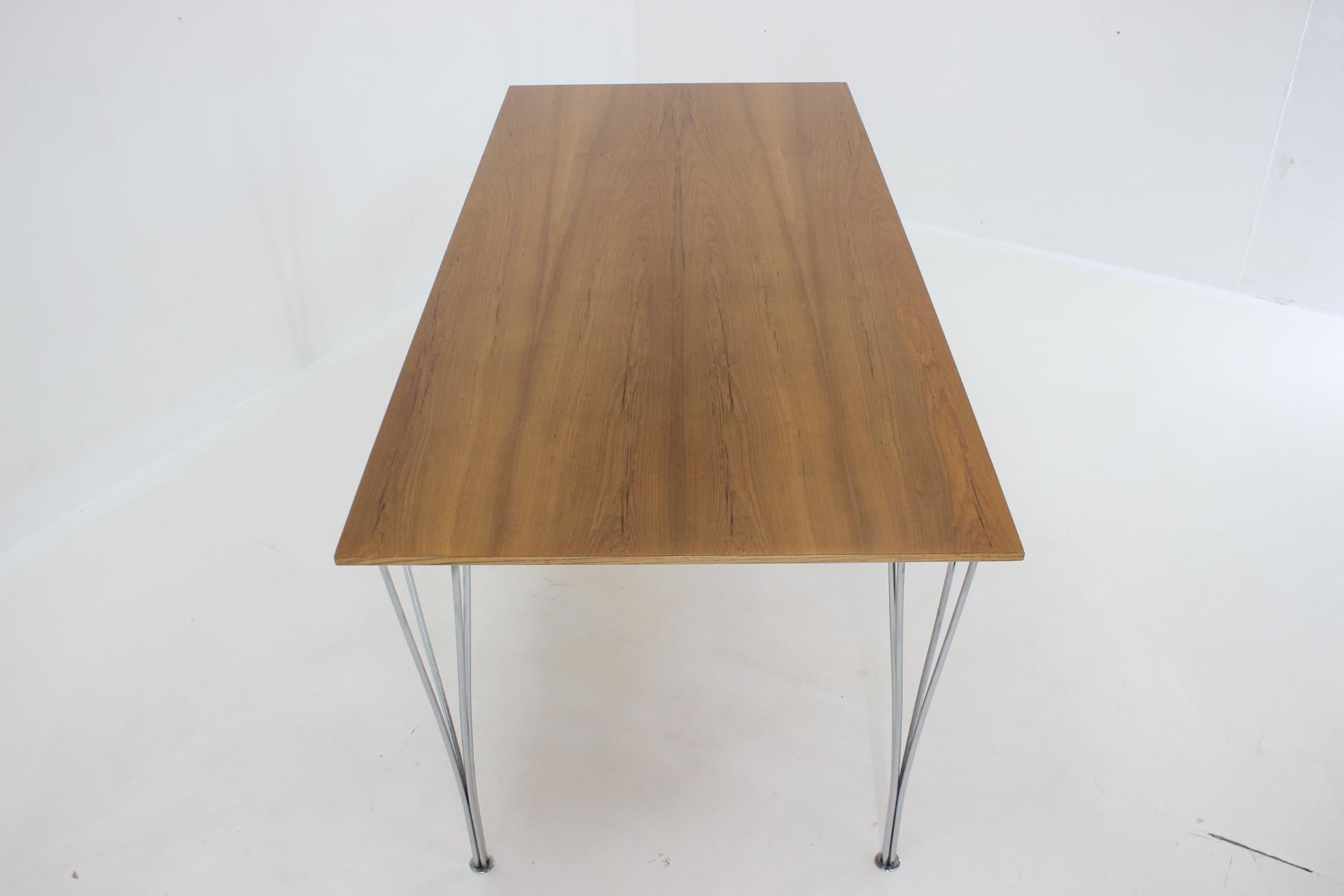 1980s, Rectangular Dining Table by Piet Hein, Bruno Mathsson and Arne Jacobsen 1